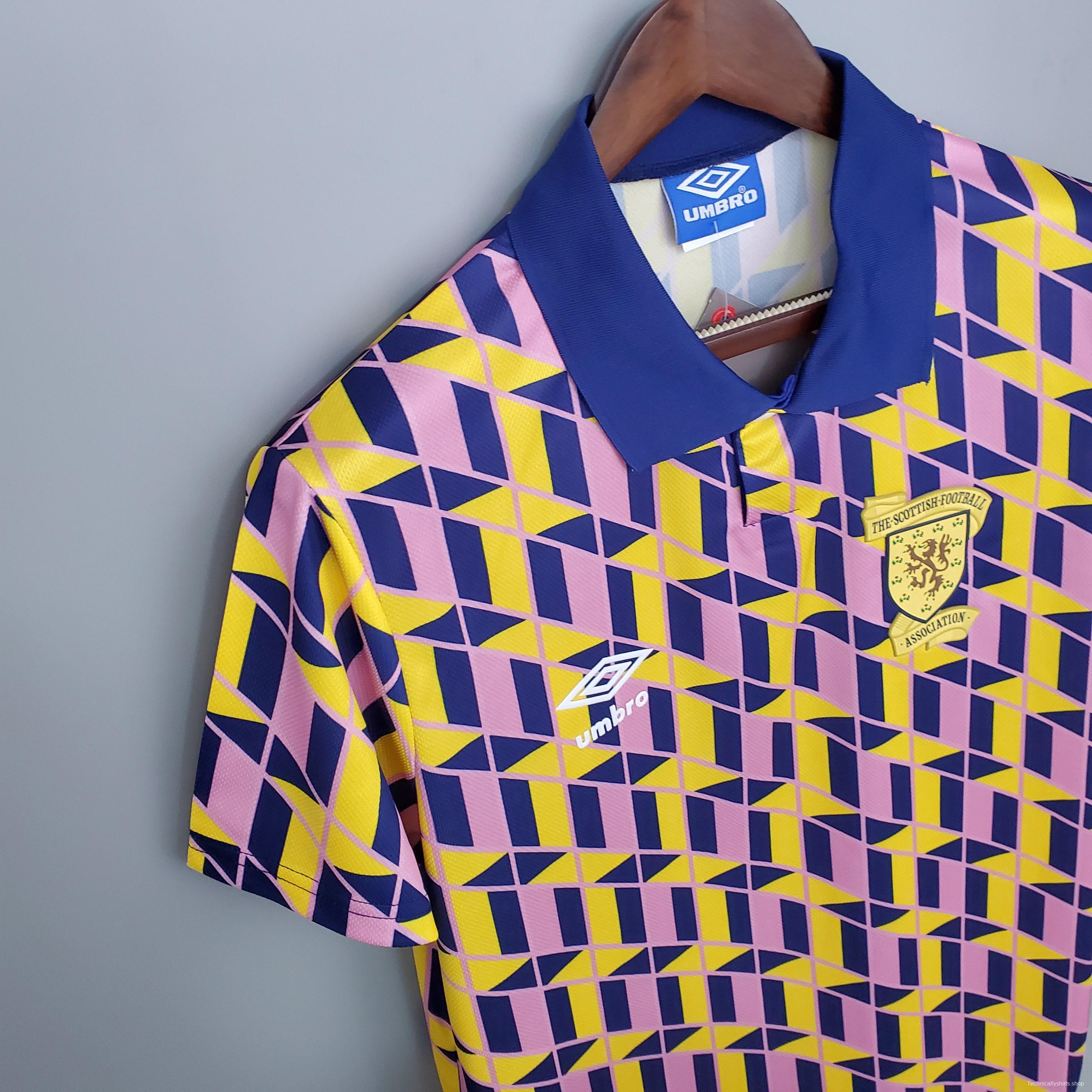 Retro Scotland 1988/89 third away Soccer Jersey