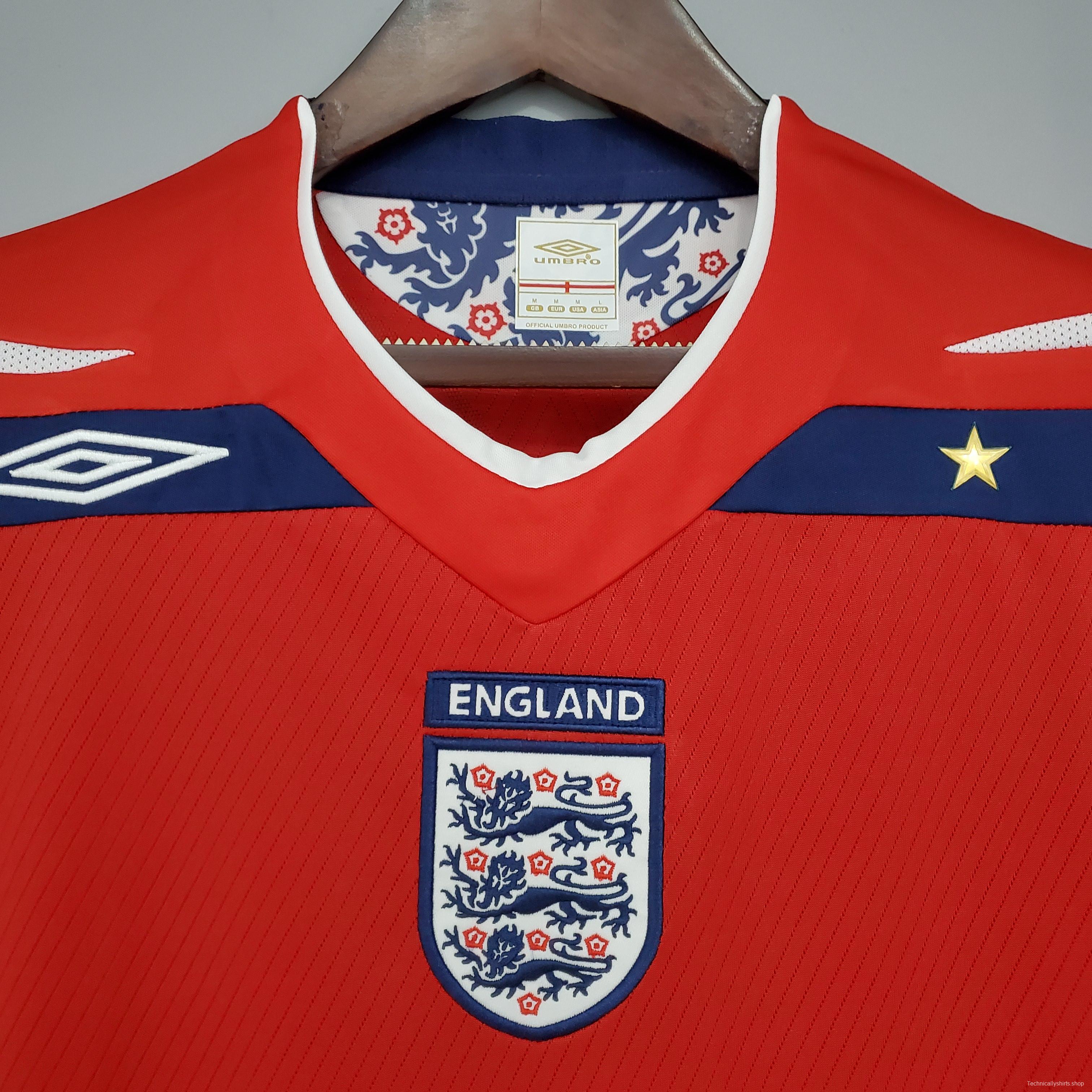 Retro England 08/10 away Soccer Jersey