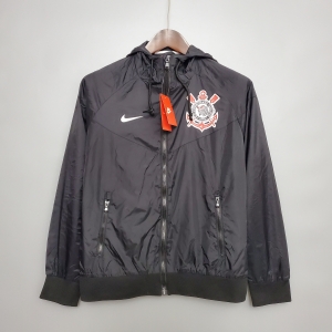 Windbreaker Corinthians Black Soccer Jersey Soccer Jersey