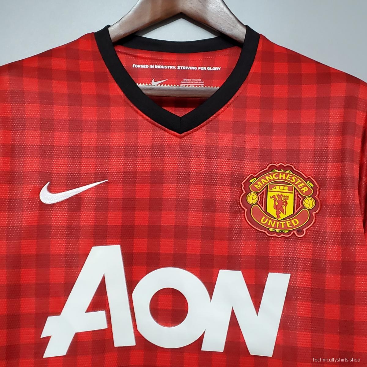 Retro 12/13 Manchester United home Soccer Jersey