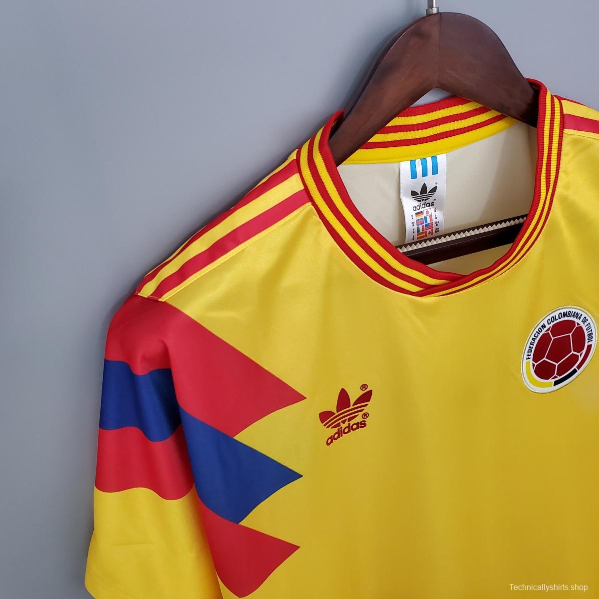 Retro Colombia 1990 home Soccer Jersey