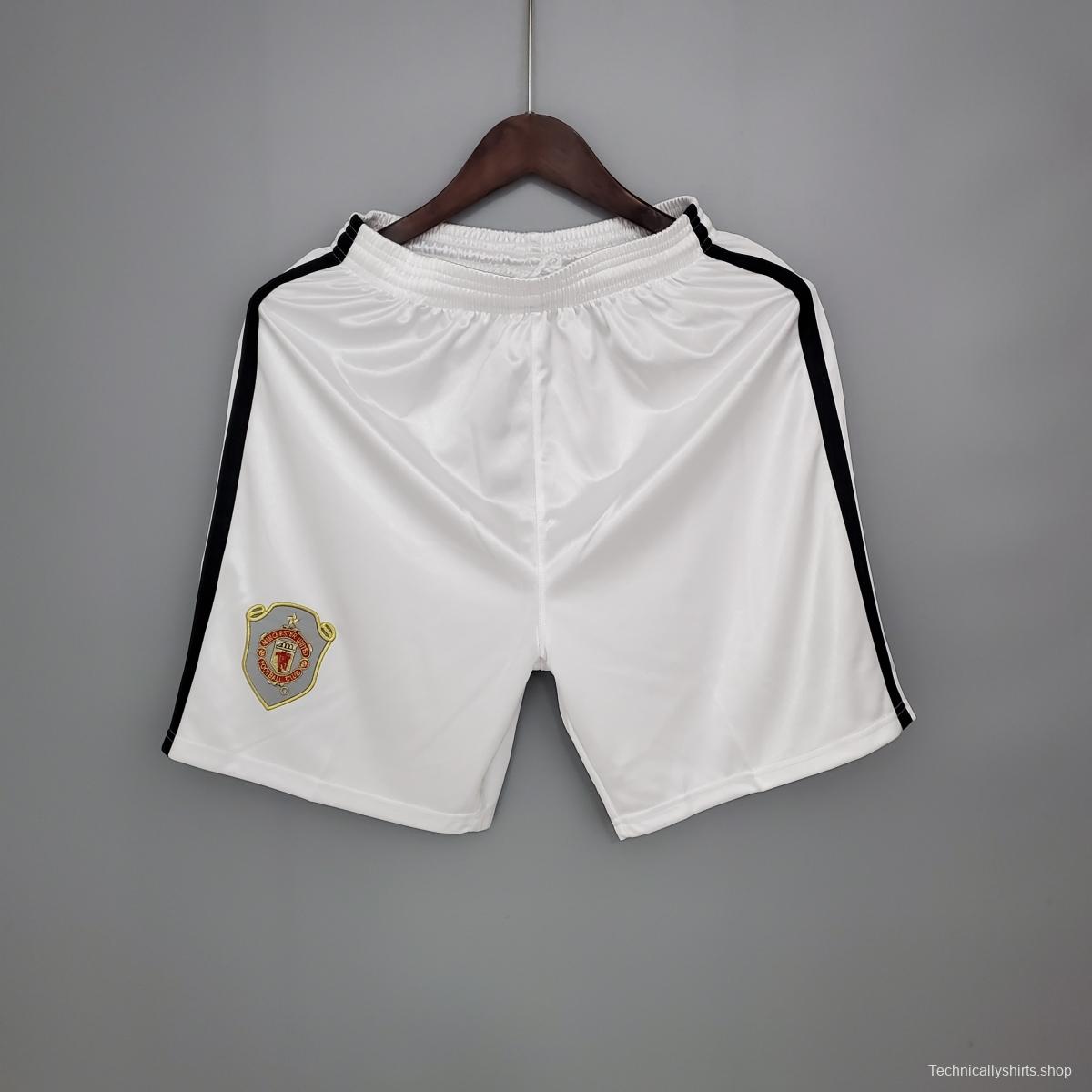 Retro shorts Manchester United 99/00 home white Soccer Jersey