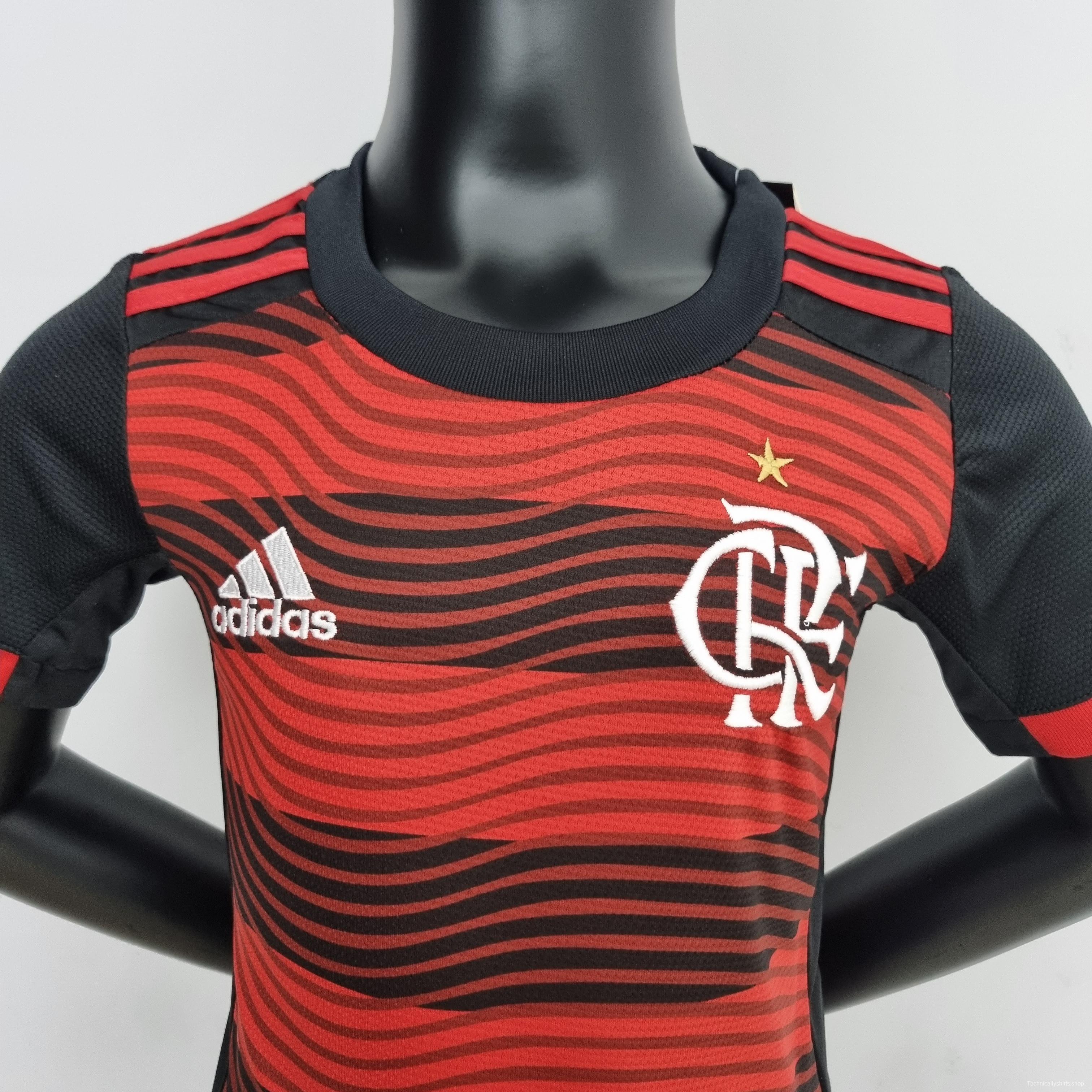 22/23 Flamengo kids home Soccer Jersey