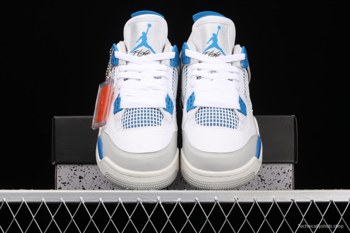 Air Jordan 4 Retro Military Blue White Blue 308497-105