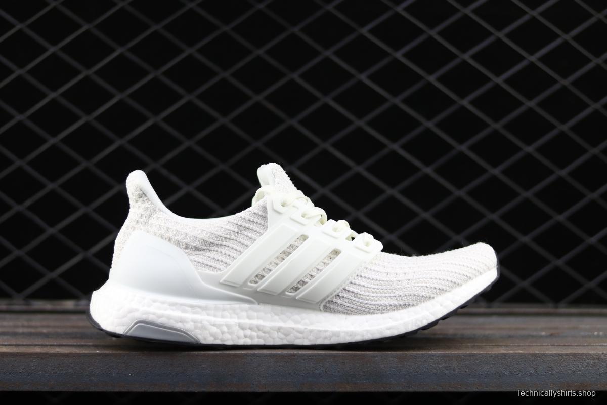 Adidas Ultra Boost 4.0BB6168 fourth generation knitted striped pure white UB