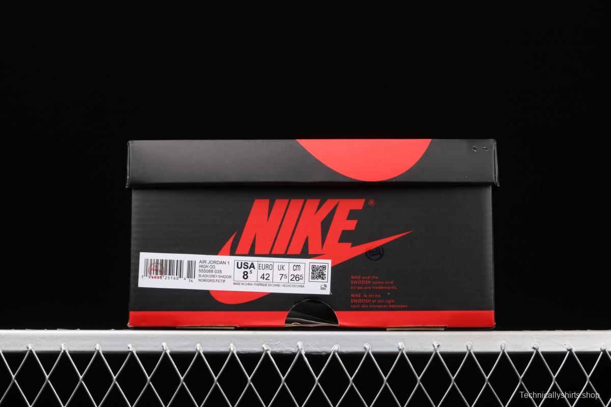 Air Jordan 1 High Gao Bang Gray Panda Shadow Gray 2.0 555088-035