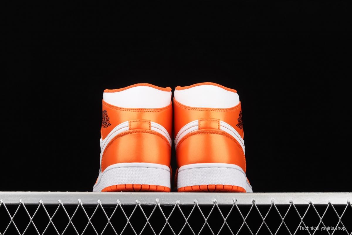 Air Jordan 1 Mid White Orange Culture Basketball shoes DM3531-800