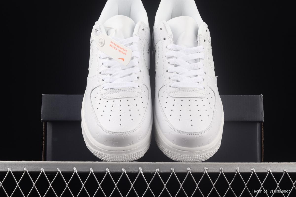 NIKE Air Force 1' 07 Low LV printed all-white low-top casual board shoes LA2314-100