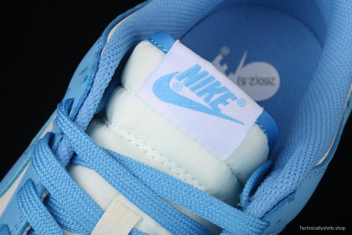 NIKE DUNK Low University Blue White Blue North Carolina White Blue Slam Dunk Series low side Leisure Sports Skateboard shoes DD1391-102