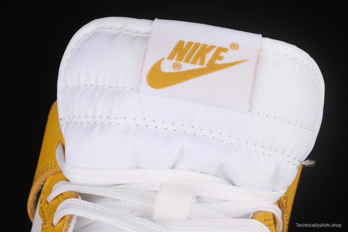 NIKE SB DUNK High white and yellow color SB rebound high upper shoes DD1869-106