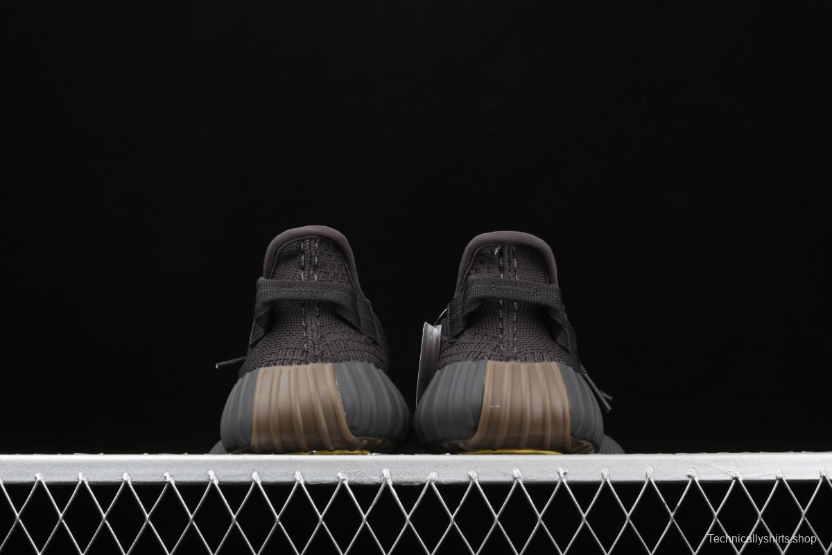 Adidas Yeezy Boost 350V2 Cinder FY2903 Darth Coconut 350 second generation hollowed-out side transparent rubber black angel color