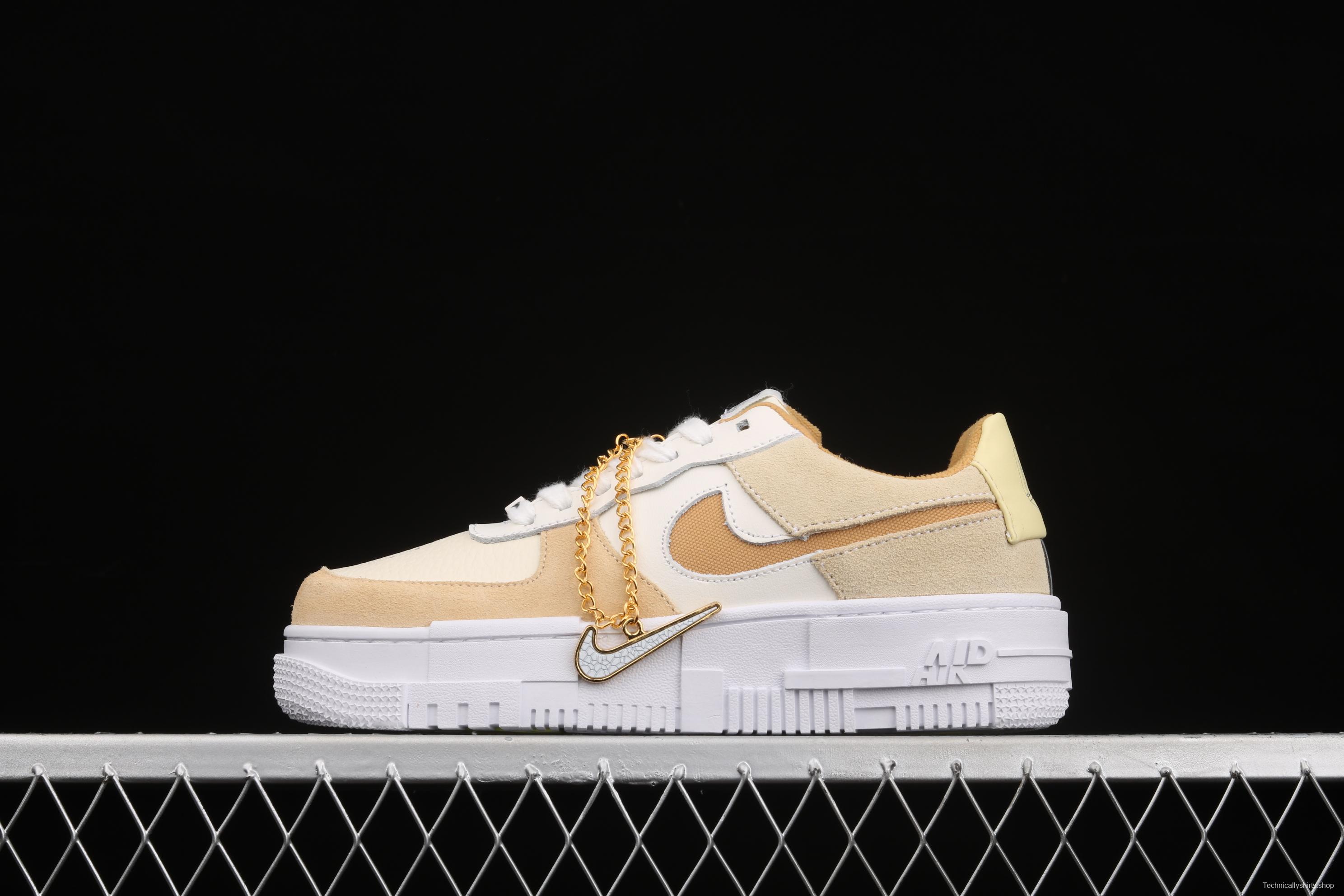 NIKE Air Force 1 Pixel deconstructing wind low-top casual board shoes DH3856-100