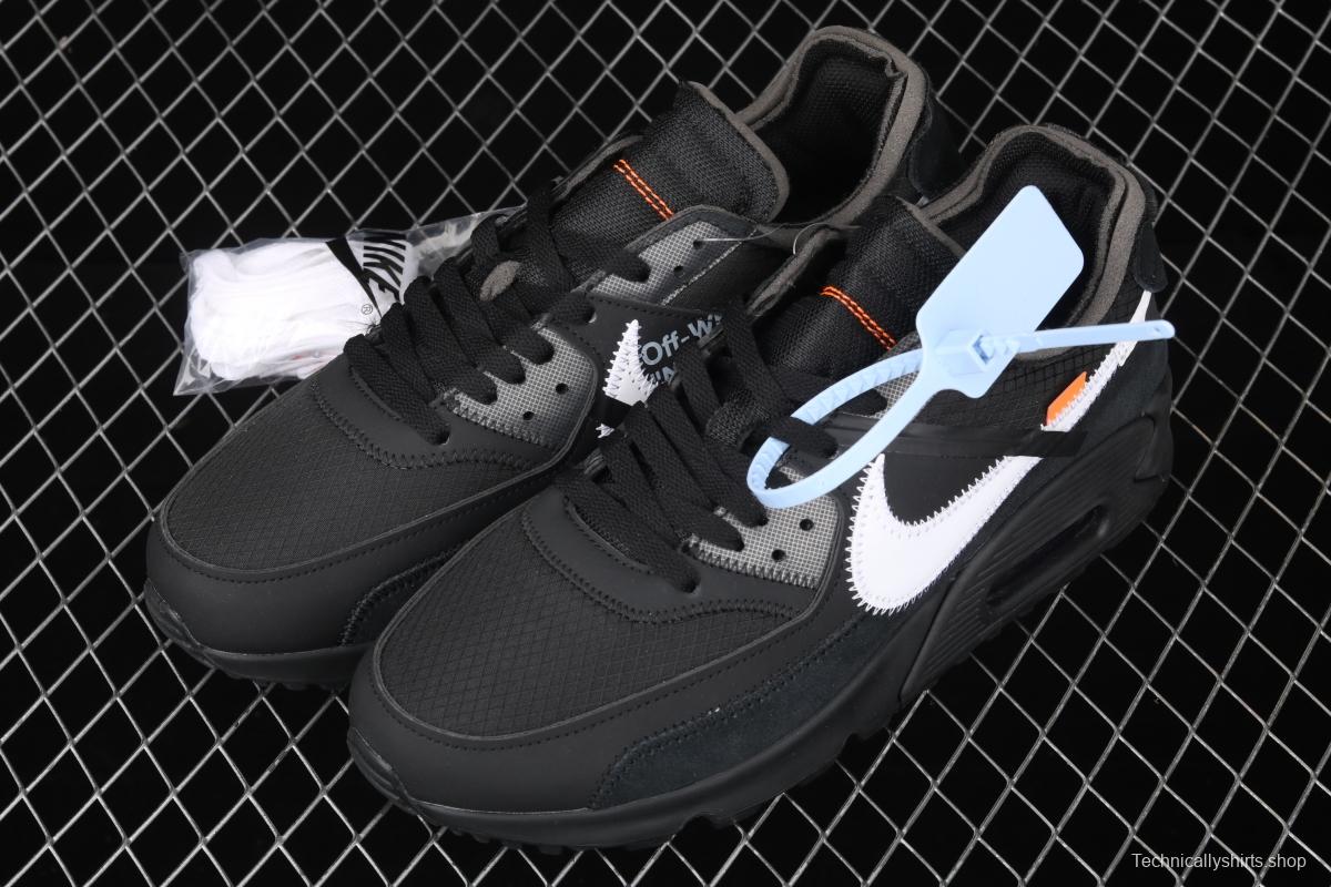 OFF-White x NIKE Air Max 90 OW joint limited edition classic air cushion running shoes AA7293-001