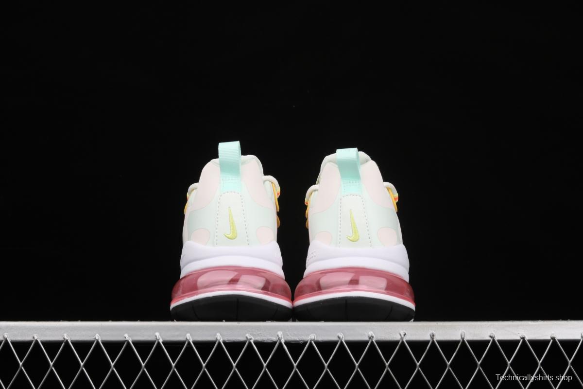 NIKE Air Max 270React new high frequency mesh hollowed-out half-palm air cushion running shoes CV8818-102
