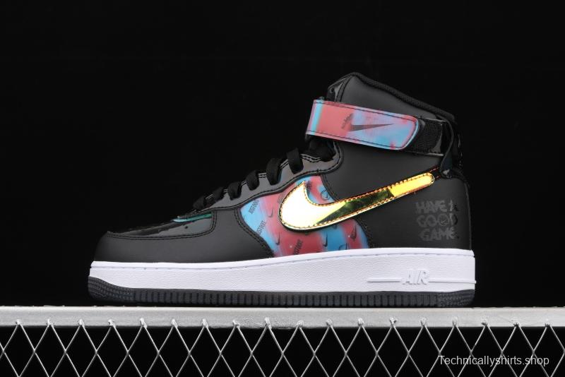 NIKE Air Force 11607 LV8 Good Game video game limits black dazzling laser Velcro high upper board shoes DC0831-101,