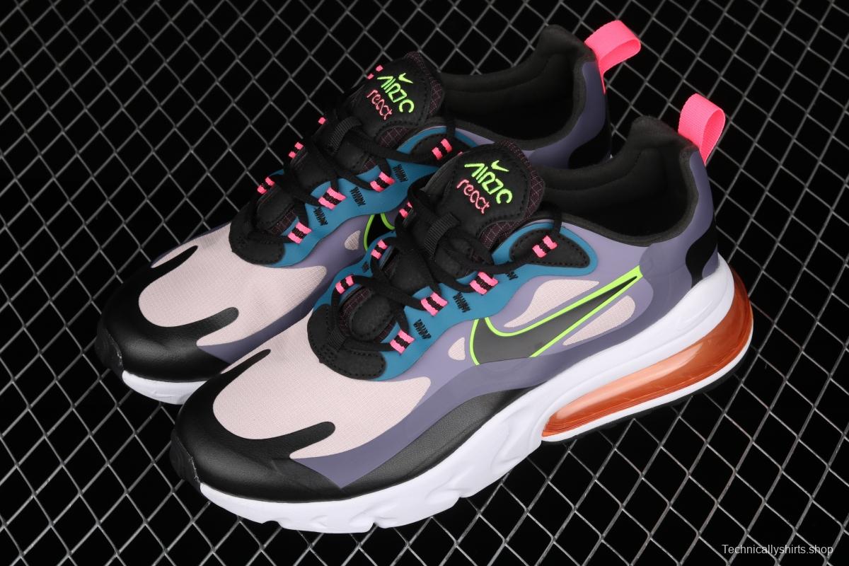 NIKE Air Max 270React new high frequency mesh hollowed-out half-palm air cushion running shoes CV8818-500