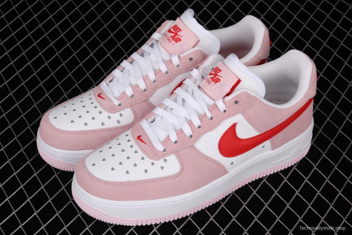 NIKE Air Force 11607 QS Pink Valentine's Day PEACEMINUSONE same style DD3384-600