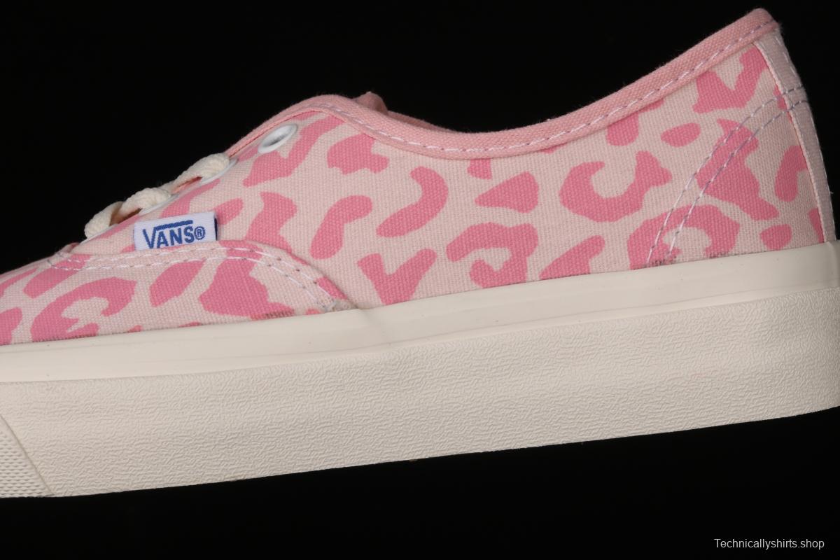 Vans Vault OG Authentic LX pink leopard print high-end regional vulcanized canvas low-top casual board shoes VN0A38GRR89