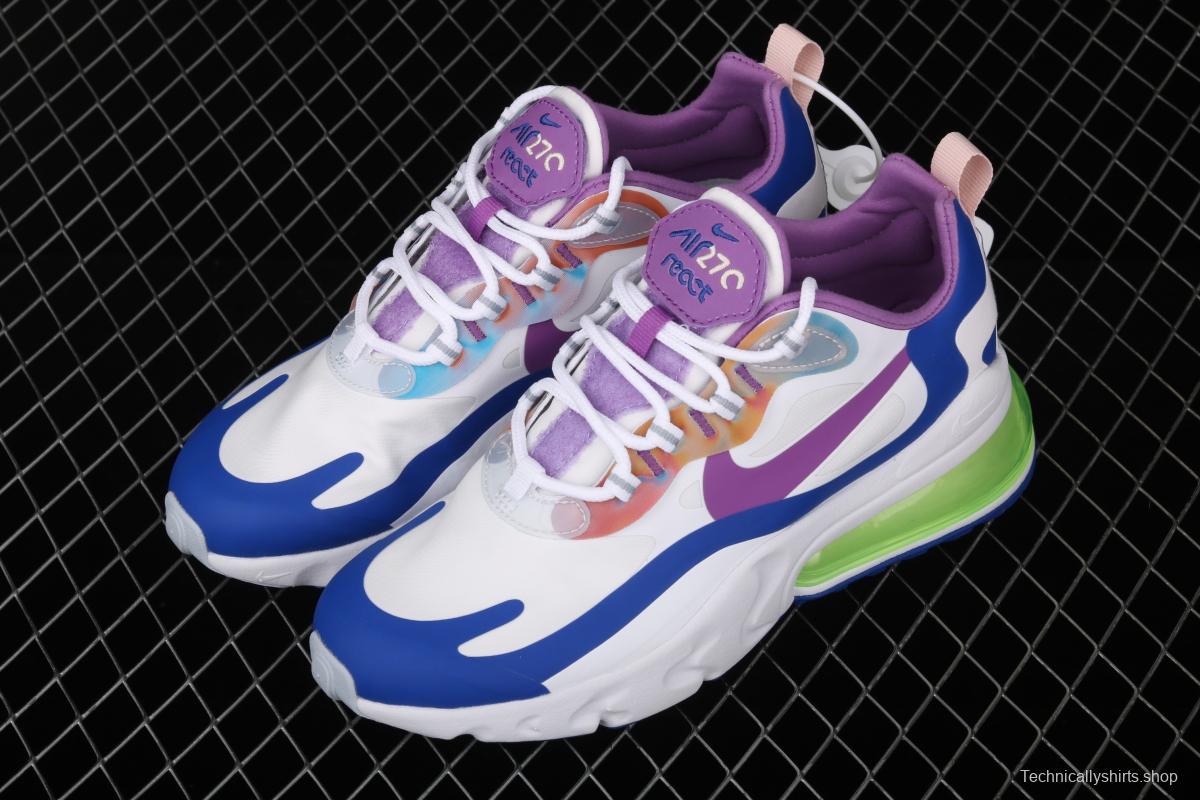 NIKE Air Max 270React new high-frequency mesh function half-palm air cushion running shoes CW0630-100