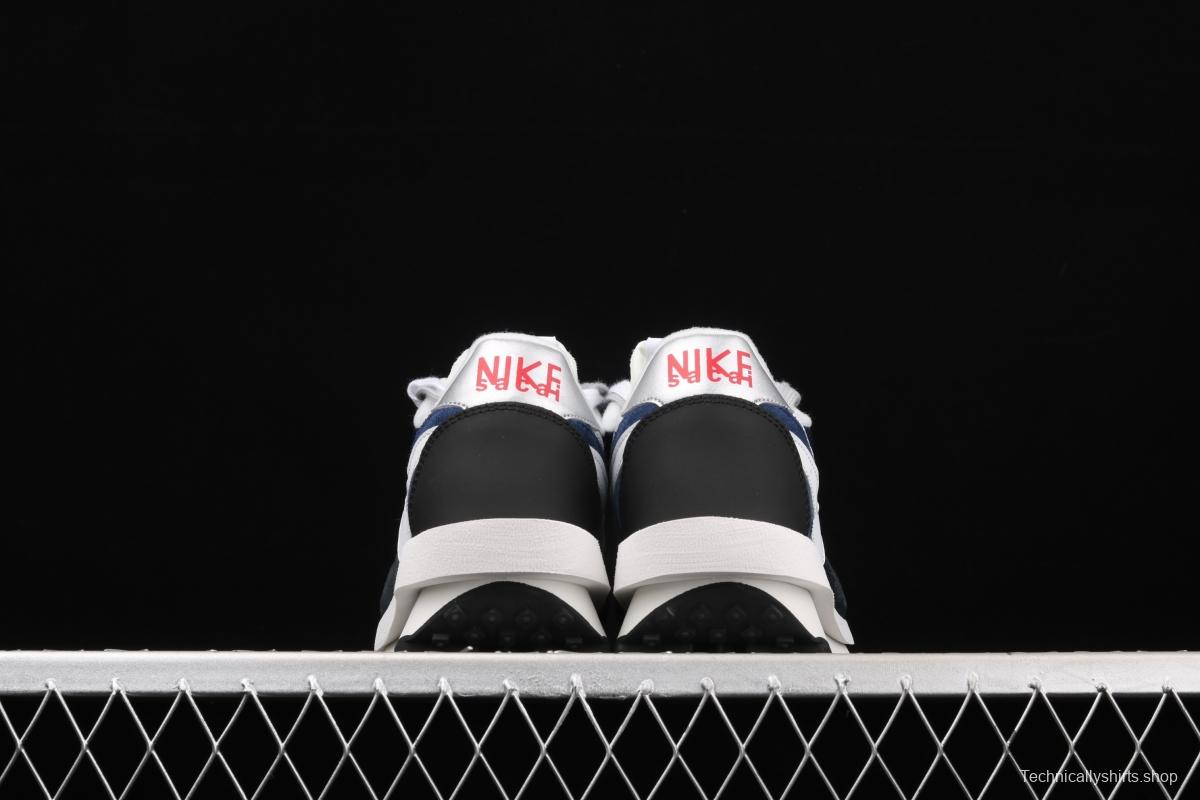 Fragment Design x Sacai x NIKE LVD Waffle Daybreak Fujiwara Hiroshi Fujiwara co-signed the catwalk style double hook Swoosh running shoes BV0073-008