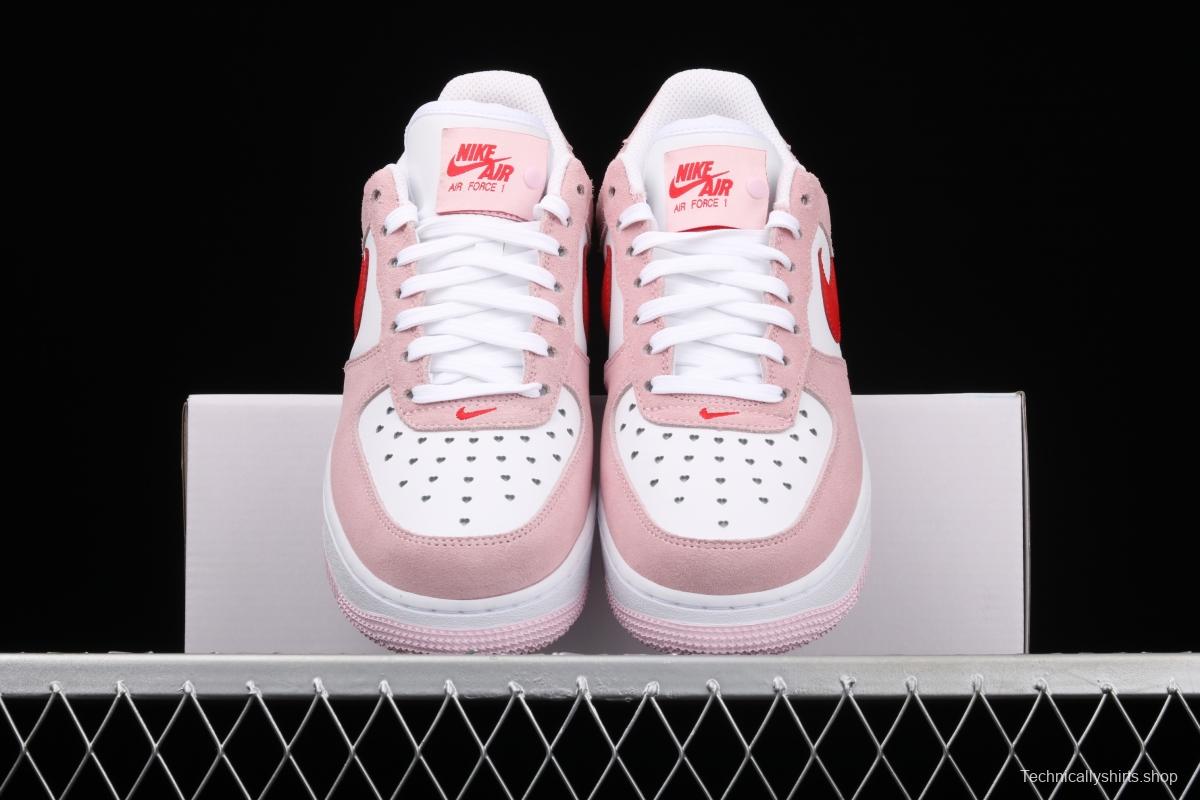 NIKE Air Force 11607 QS Pink Valentine's Day PEACEMINUSONE same style DD3384-600