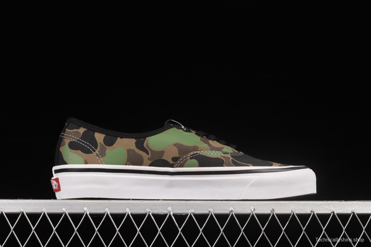 Vans Authentic ape-man co-named green camouflage low-top casual board shoes VN0A38EN7BC