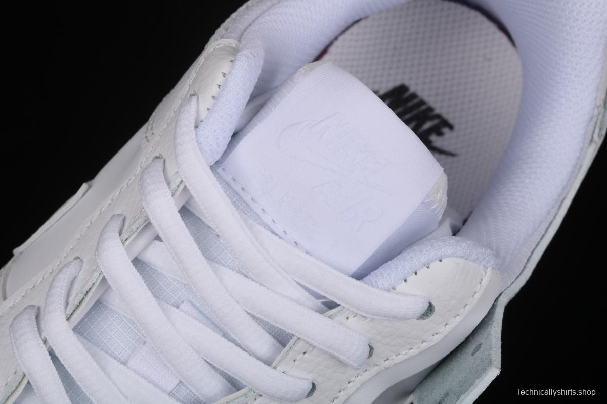 NIKE Air Force 1 ShAdidasow all white light weight heightened low-top white board shoes CI0919-100