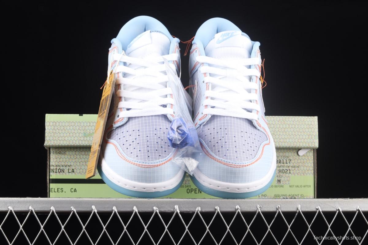 Unlon x NIKE SB DUNK Low joint style sky blue SB buckle rebound fashion leisure board shoes DJ9649-400