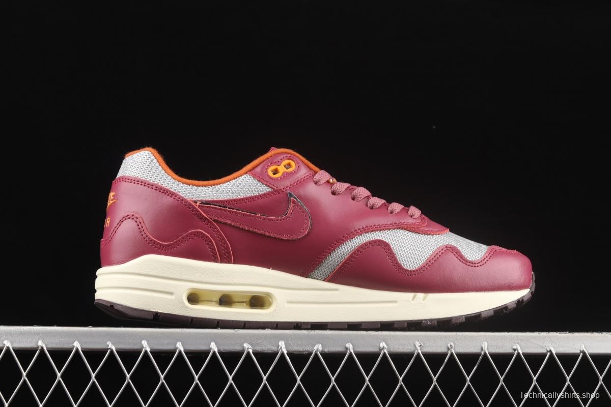 Patta x Nike Air Max 1 joint style half-palm air cushion retro running shoes DO9549-001