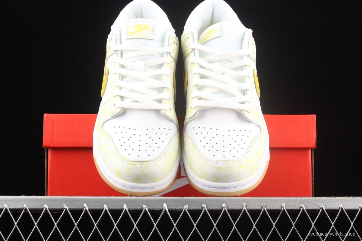 NIKE SB DUNK Low Prm yellow and white color SB buckle rebound fashion leisure board shoes DM9467-700