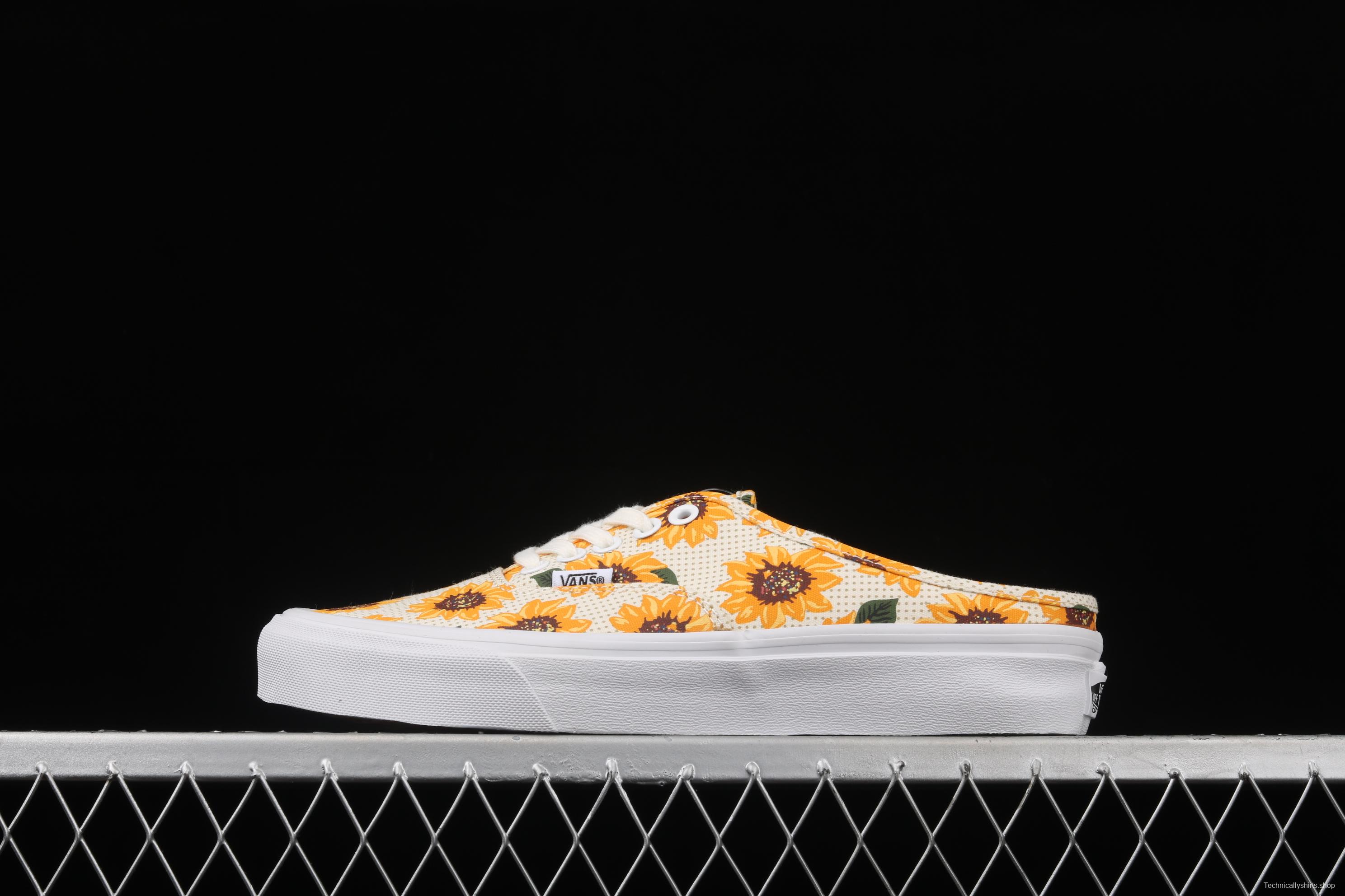 Vans Authentic Limited Edition clear Summer Daisy Sunflower Printing half-drag VN0A5HYP6SR