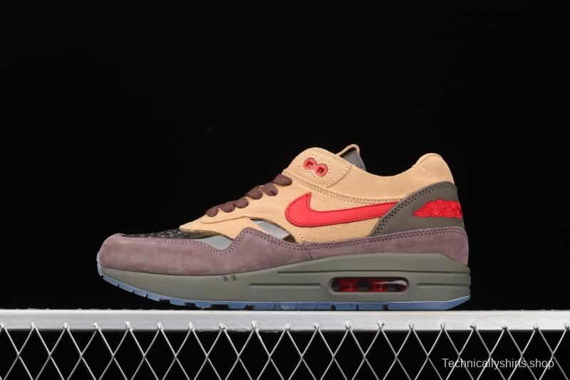 Clot x NIKE Air Max 1 Tea Leaf Brown joint style retro casual running shoes DD1870-200