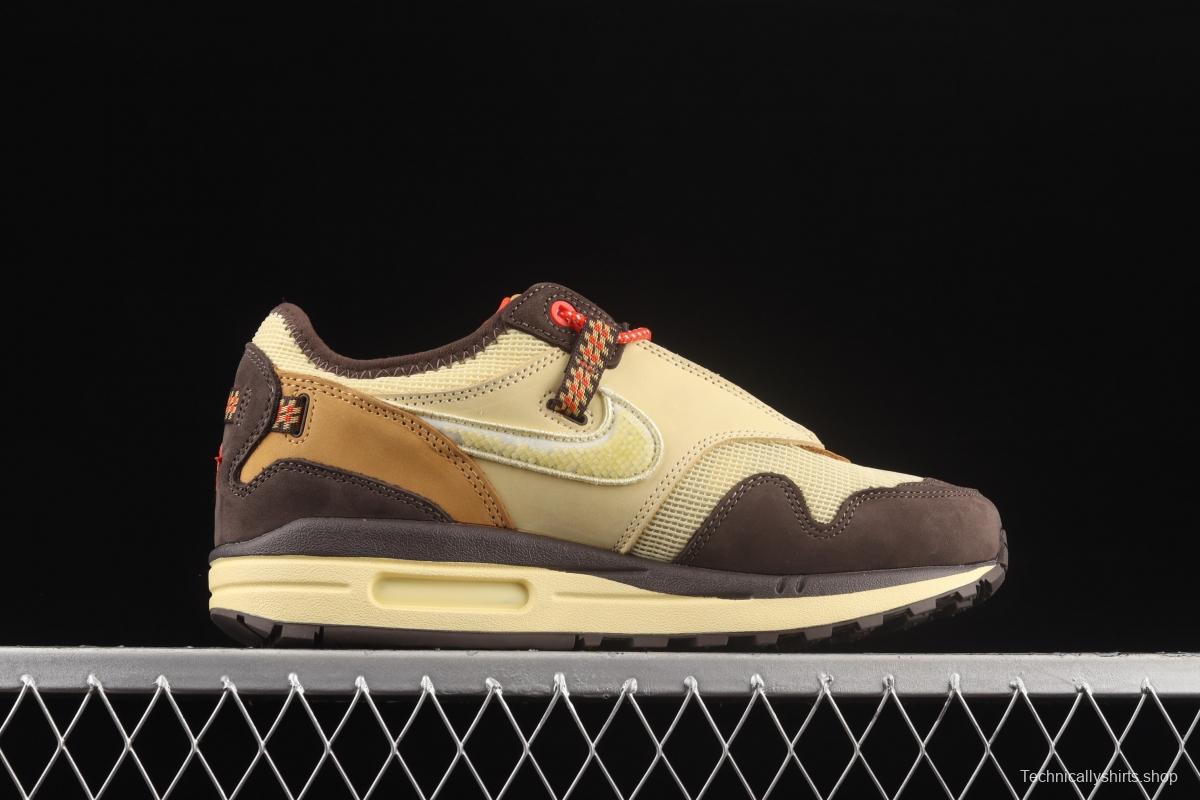 Travis Scoot x Nike Air Max 1 joint beige vintage casual running shoes DO9392-200