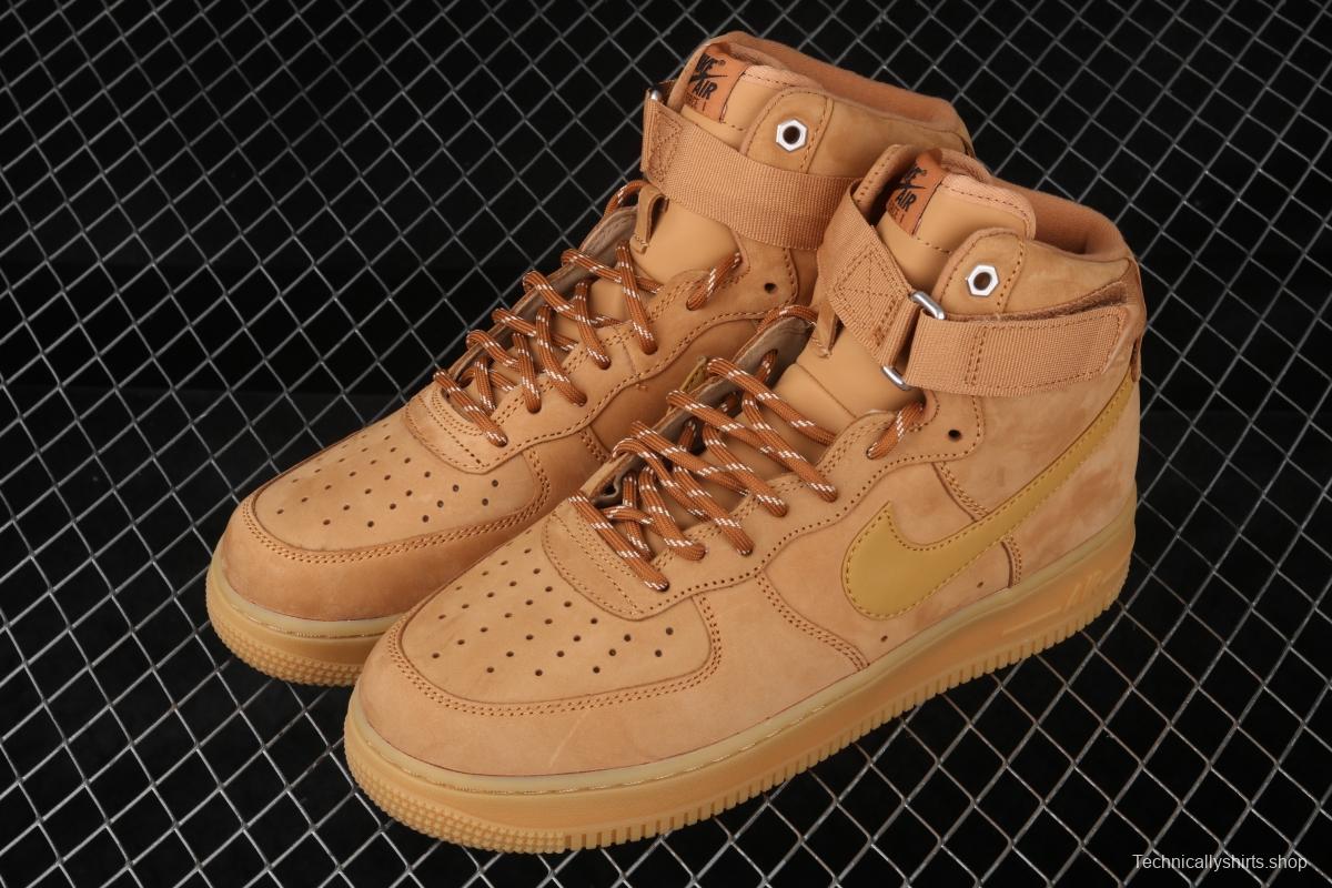 NIKE Air Force 1 High'07 2019 new wheat color high upper shoes CJ9178-200