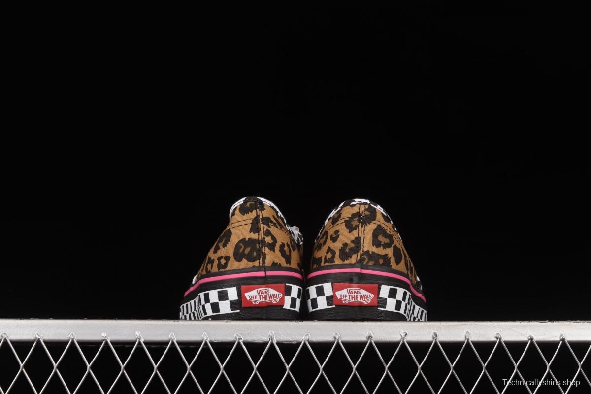 Vans Authentic Vance Leopard pattern customized popular style low upper board shoes VN0A4BV5VBR