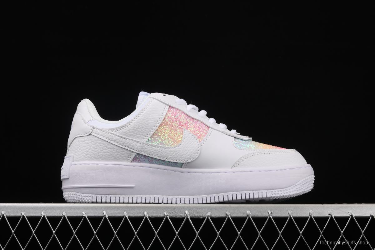 NIKE Air Force 1 ShAdidasow light weight heightened low-top board shoes CI0919-110,