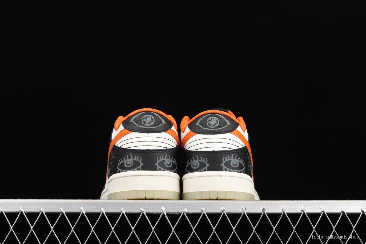 NIKE SB DUNK Low Halloween black, white and orange luminous Halloween SB rebound fashion casual board shoes DD3357-100