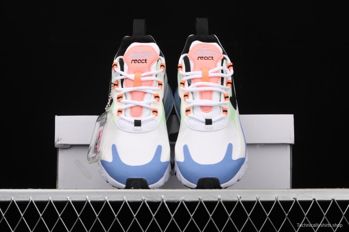 NIKE Air Max 270React new high-frequency mesh function half-palm air cushion running shoes CU7833-100