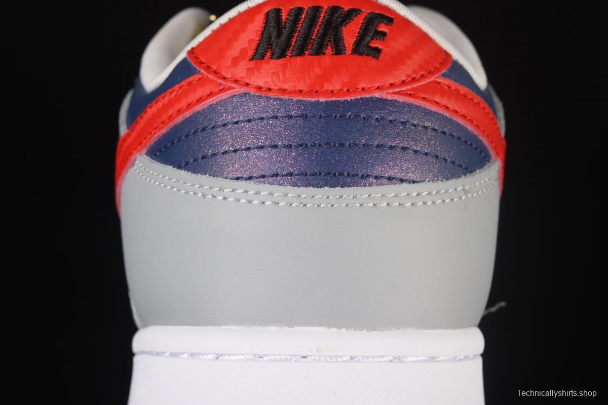 NIKE DUNK Low Samba Japan restricts the sale of Super Blue / Samba Red-Silver leisure sports board shoes CZ2667-400