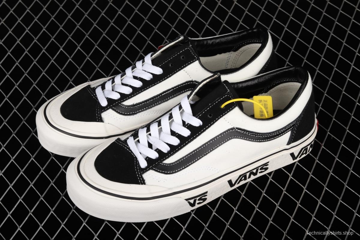 Vans Style 36 new half-crescent black and white side LOGO printed low-top casual board shoes VN0A3ZCJ9IG