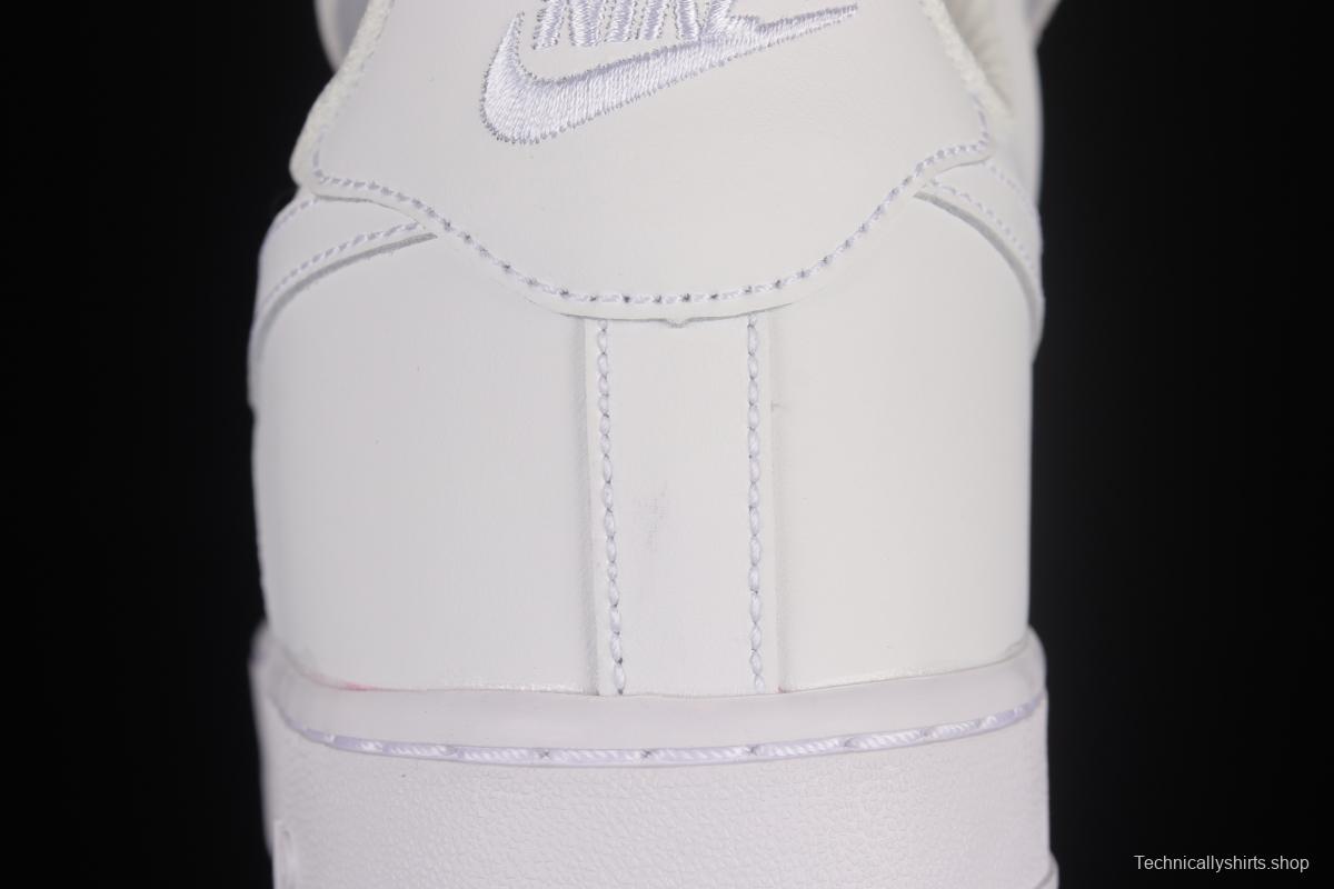 NIKE Air Force 1'07 Low Shroud zipper all white low-top casual sneakers DC8875-100