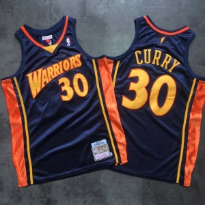 Men's Stephen Curry Navy Blue Retro Classic Team Jersey