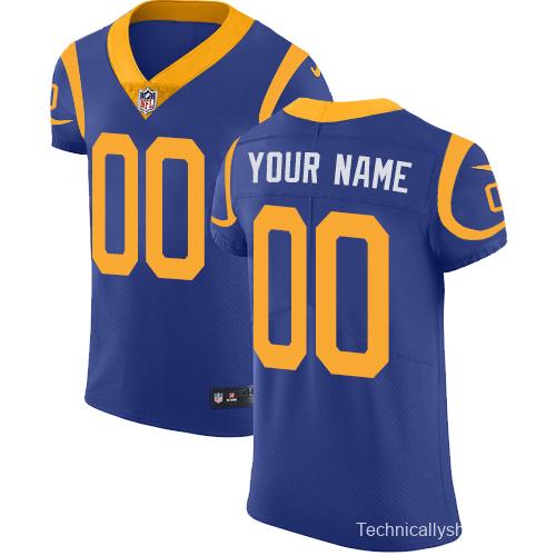 Men's Royal Alternate Custom Elite Team Jersey