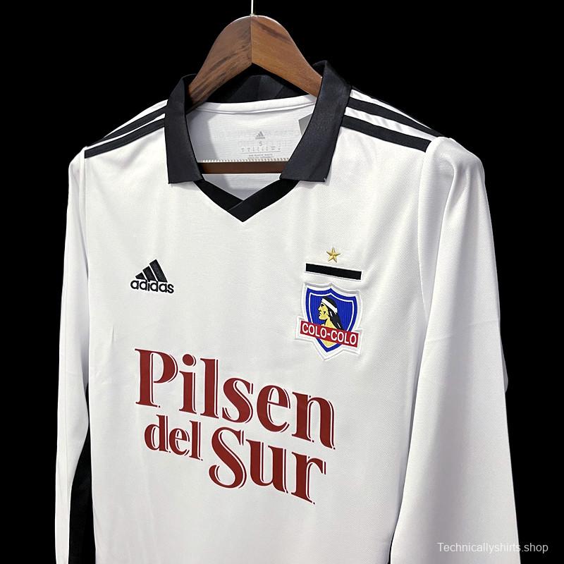 22/23 Colo Colo Home Long Sleeve  Soccer Jersey