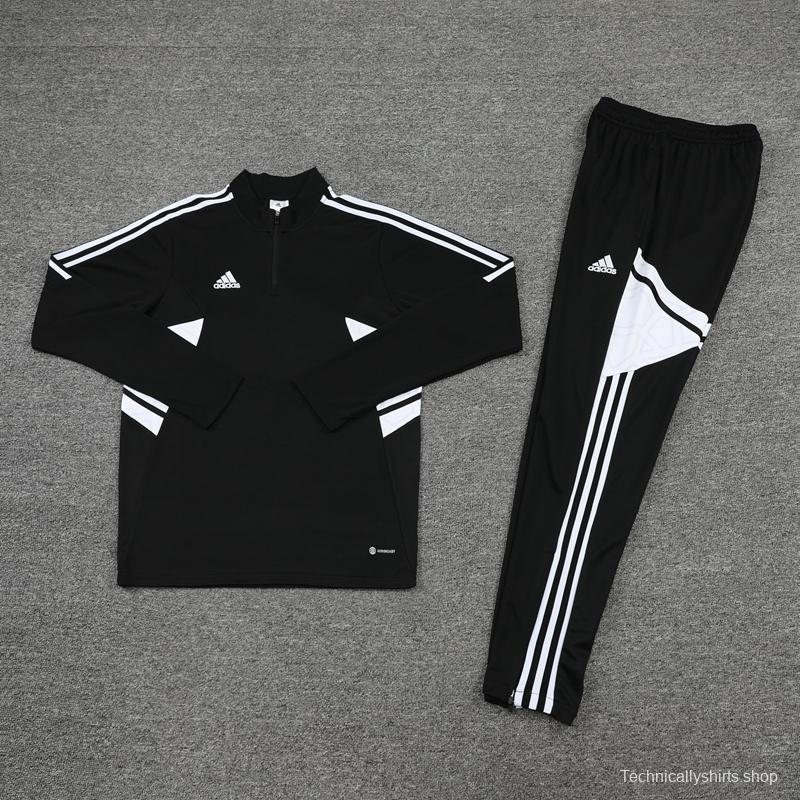 22./23 Adidas Black Half Zipper Tracksuit