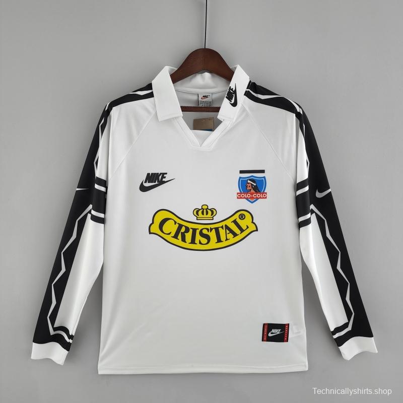 Retro 1995 Long Sleeve Colo Colo Home Soccer Jersey