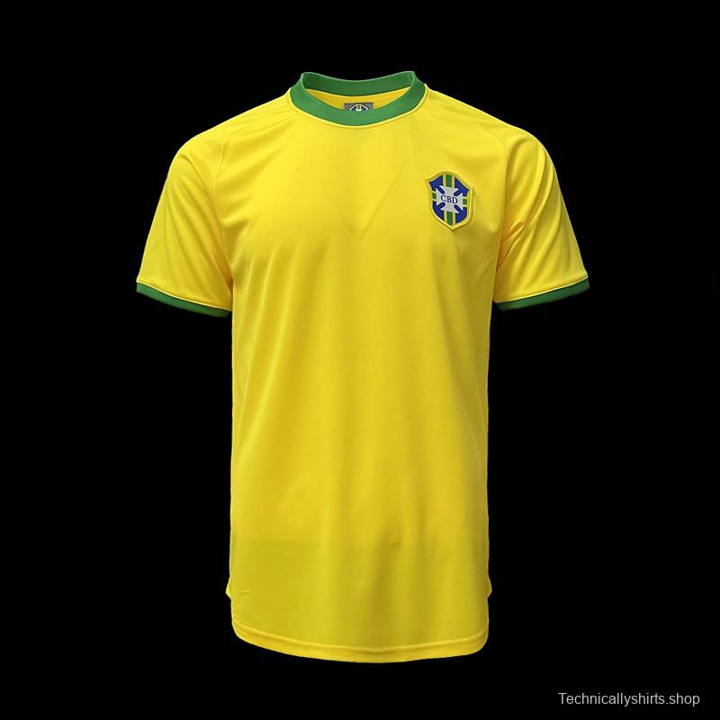 Retro 1970 Brazil Home Soccer Jersey