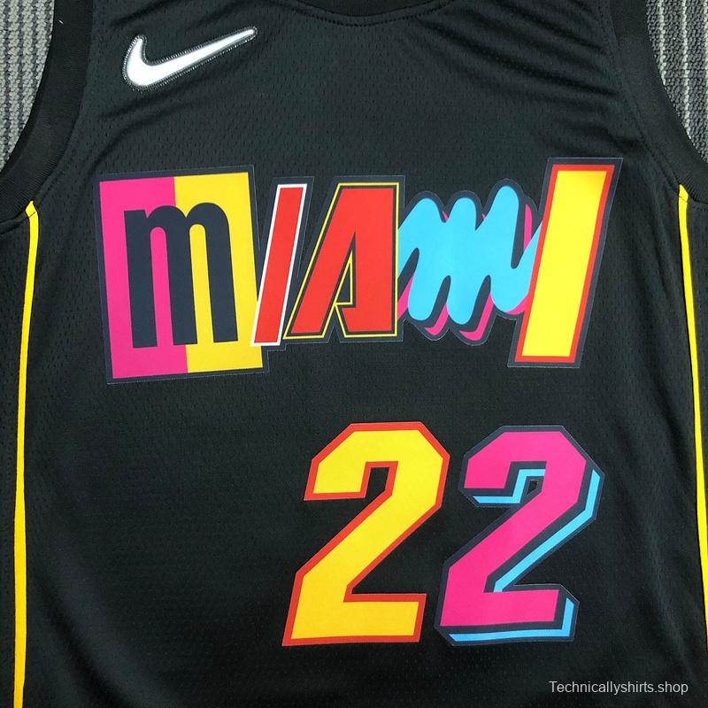 NBA Miami Heat #22 Jimmy Butler 2021-2022 City Jersey Black