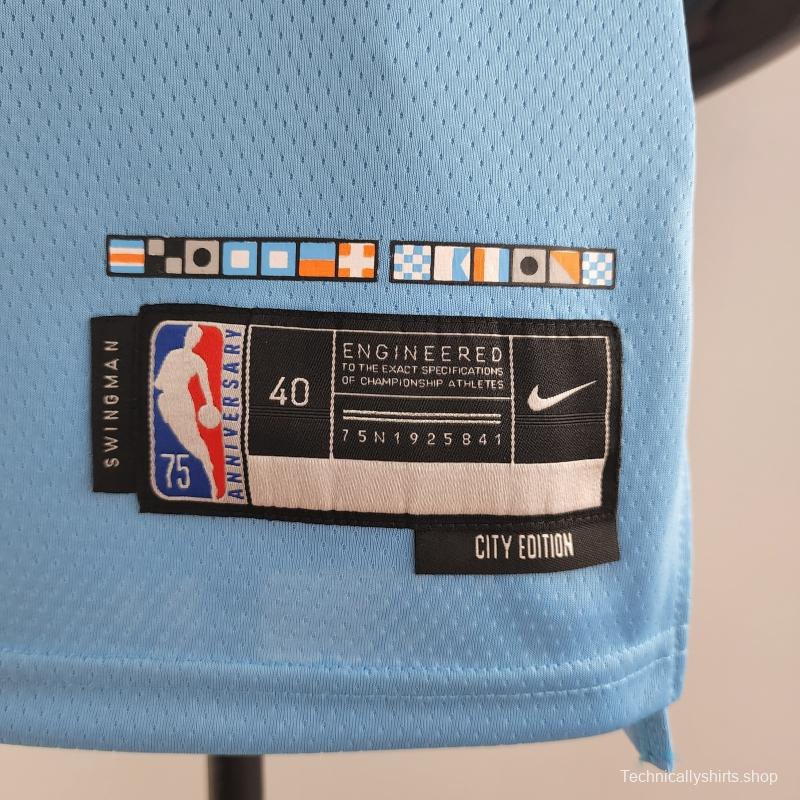 2022 WALL#11 Los Angeles Clippers City Edition NBA Jersey Blue