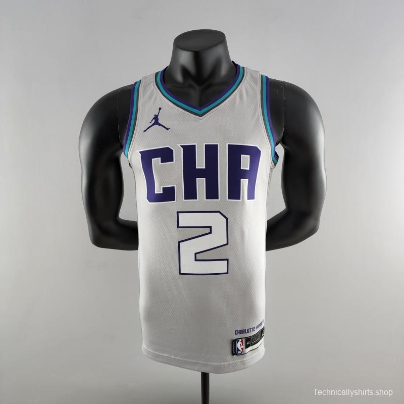 2019 Ball#2 Charlotte Hornets Grey NBA Jersey